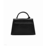 Luna - Fekete midi bőrtáska