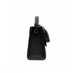 Luna - Fekete midi bőrtáska