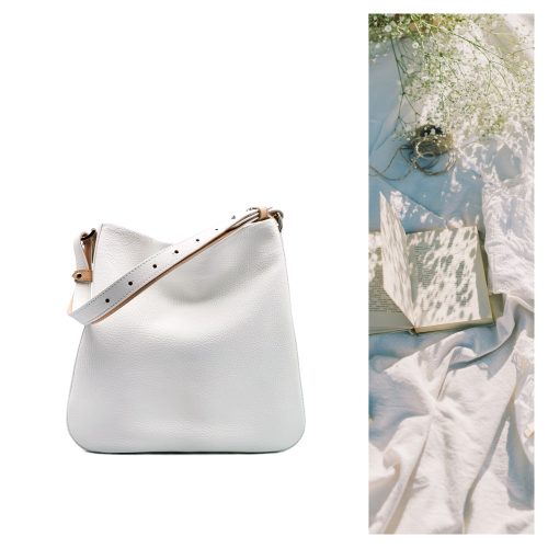 Hobo 3.0 - Törtfehér bőrtáska 