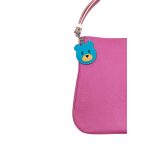Teddybär – Taschenanhänger aus türkisfarbenem Leder 