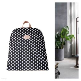 Fekete - fehér pöttyös hátizsák