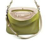 Hobo 1.0 - Olívazöld bőrtáska - egyedi rendelés