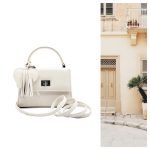 Luna - Világos bézs mini bőrtáska