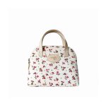 Landhaus style cosmetic bag- burgundy floral