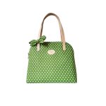 Kaktusz zöld-fehér pöttyös nyári táska masnival 