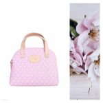 Almavirágszín - fehér pöttyös neszesszer