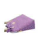 Parma purple - white polka dot summer bag with a bow