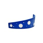 Dots zafírkék-fehér  pöttyös bőr karkötő