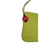 Marienkäfer - Taschenanhänger aus rotem Leder 