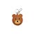 Teddy bear - Hazelnut brown leather bag charm
