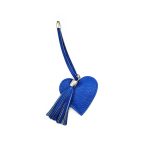 Zafírkék bőr táskadísz