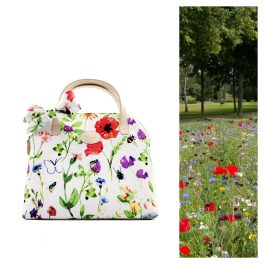 Wildblumen - Handtasche mit Schleife