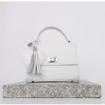 Luna - Hófehér mini bőrtáska