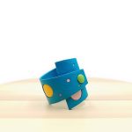 Dots Türkisblaues gepunktetes Lederarmband