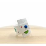 Dots fehér-színes pöttyös bőr karkötő