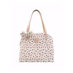 Landhaus stílusú bordó virágos nyári táska masnival