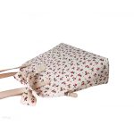 Landhaus stílusú bordó virágos nyári táska masnival