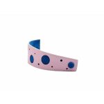 Rosa -blaues gepunktetes Lederarmband