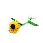 Rudbeckia "Black Eyed Susan" - leather bag charm
