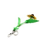 Rudbeckia "Black Eyed Susan" - leather bag charm